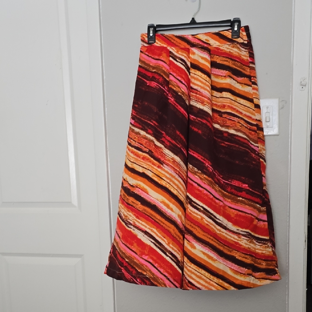 Vibrant Multicolor Striped Women's Skirt